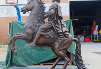 騎士雕塑廠家，古羅馬人物雕塑，仿銅西方人物雕塑小品
