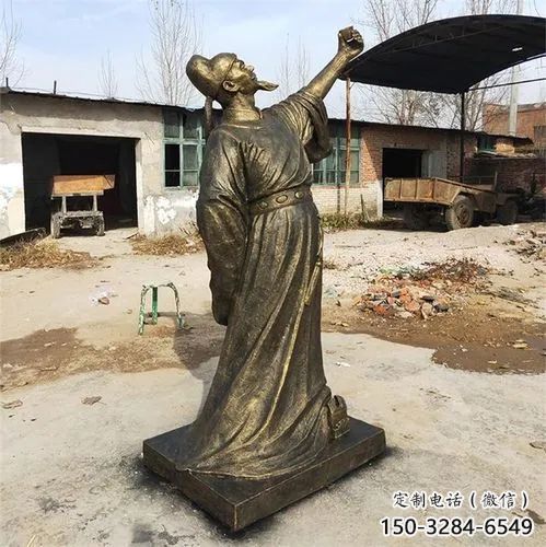 李白雕塑廠家，古代詩人雕塑，仿銅李白人物雕塑