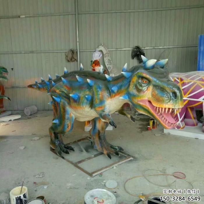 恐龍雕塑廠家，抽象動物擺件，大型玻璃鋼恐龍雕塑廠