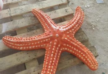 海星雕塑廠家，彩繪海洋生物小品，仿真海星雕塑擺件