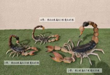 蝎子雕塑廠家，仿真蝎子雕塑擺件，園林彩繪動物