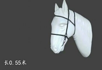 馬頭雕塑廠家，半身動物頭像，玻璃鋼馬頭雕塑價格