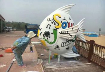 售樓處金魚雕塑 商業街仿真雕塑 海洋生物擺件