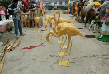 創意火烈鳥雕塑 步行街店門口雕塑 影視劇小品