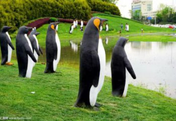 創意企鵝雕塑 步行街店門口雕塑 動物小品