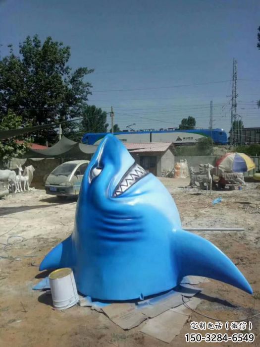彩繪魚頭雕塑 仿真生物雕塑 步行街擺件 彩繪魚頭雕塑 仿真生物雕塑 步行街擺件