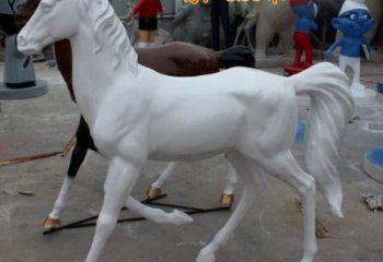 店門口白馬雕塑 創意景觀雕塑 仿真擺件