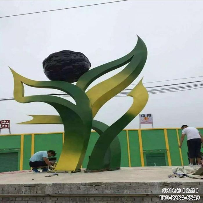 售樓處核桃雕塑 商業街仿真雕塑 水果擺件