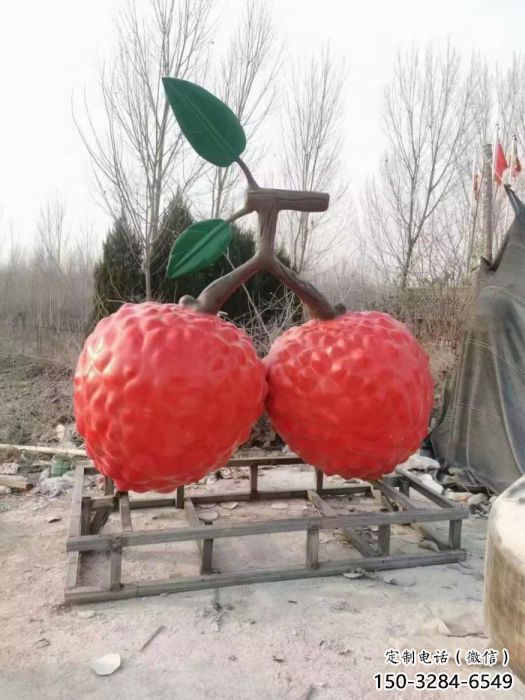 店門(mén)口荔枝雕塑 創(chuàng)意景觀雕塑 仿真擺件