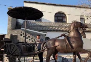 風景區馬夫雕塑 售樓處廣場雕塑 仿古擺件