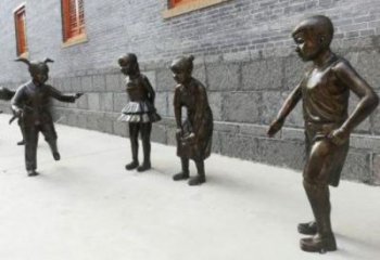 大門口小孩子雕塑生產商 發光公園兒童雕塑 仿真童趣雕塑