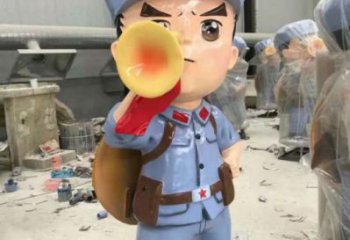 訂購街道紅軍雕塑 現代景觀抗戰雕塑 彩繪革命雕塑