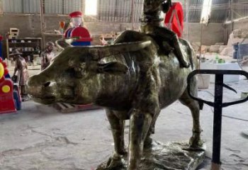 街頭牧童雕塑 大型別墅區民俗雕塑 玻璃鋼雕塑加工