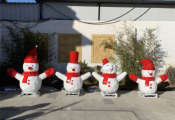 商業街雪人雕塑廠家 售樓處雕塑 卡通擺件