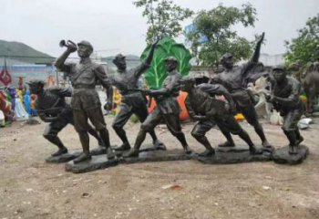 美陳武警雕塑 玻璃鋼警察雕塑 酒店戰士雕塑