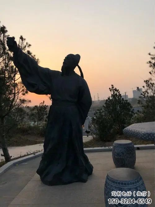 街道李白雕塑廠家 現代景觀人物雕塑 彩繪詩人雕塑 街道李白雕塑廠家 現代景觀人物雕塑 彩繪詩人雕塑