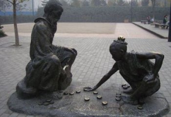 別墅區下象棋雕塑廠家 仿真民俗雕塑 大型雕塑