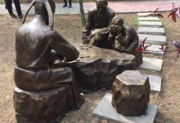 房地產下象棋雕塑制造商 現代雕塑 玻璃鋼民俗雕塑