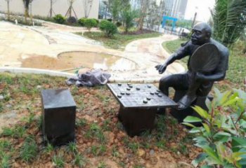 公園下象棋雕塑廠家 創意民俗雕塑 美陳雕塑