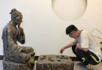 街頭下象棋雕塑廠家 大型民俗雕塑 別墅區民俗雕塑