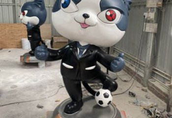 動(dòng)漫黑貓警長雕塑廠家 步行街卡通雕塑 大型雕塑