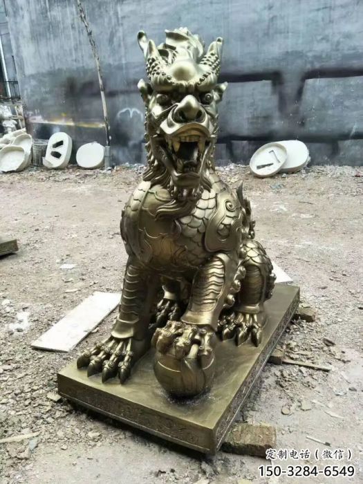 景區麒麟雕塑，景區動物雕塑，玻璃鋼材質