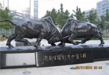 仿銅水牛雕塑，田間景觀小品，抽象原理