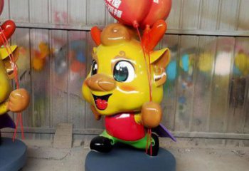 戶外龍形雕塑廠家，動漫動物小品，彩繪工藝效果