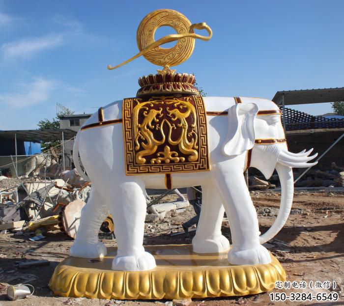 仿真小象雕塑，現(xiàn)代卡通主題，彩繪工藝制作