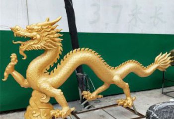 加工龍頭雕塑廠家，廣場動物雕塑，房地產售樓處擺件