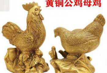 家禽小雞雕塑，動物主題，彩繪工藝