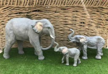 農村小象雕塑廠家，仿古主題，公園動物雕塑