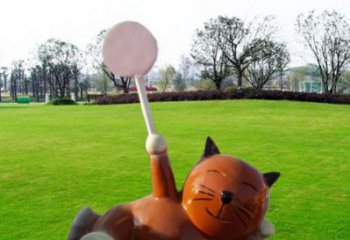 小區小貓雕塑供應商，抽象系列，彩繪工藝