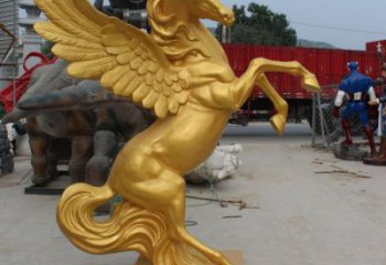 廣場天馬雕塑廠家，動物擺件，仿古工藝