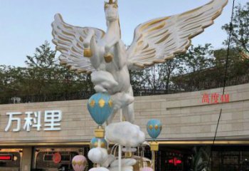 預定景區天馬雕塑，美陳小品，仿真動物雕塑主題