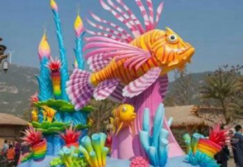 景區(qū)珊瑚雕塑，歐式生物雕塑，樹脂材質(zhì)