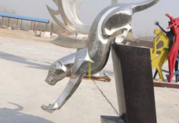 公園獵豹雕塑，仿真動物雕塑，鍛造工藝