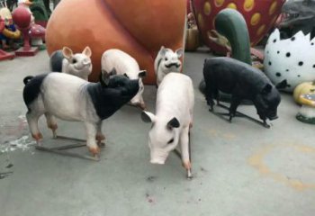 公園野豬雕塑，美陳動物雕塑，仿真工藝