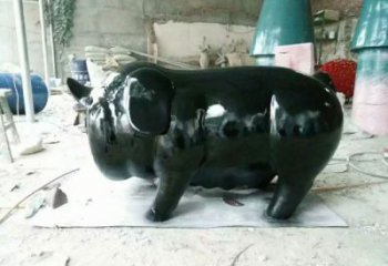 廣場野豬雕塑，卡通動物雕塑，抽象效果