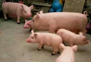 戶外野豬雕塑，動物仿真雕塑，彩繪主題