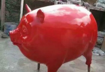 野豬彩繪雕塑，動物仿真雕塑，公園廣場擺件