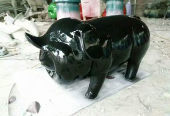 園林野豬雕塑，噴漆動物雕塑，仿真形式