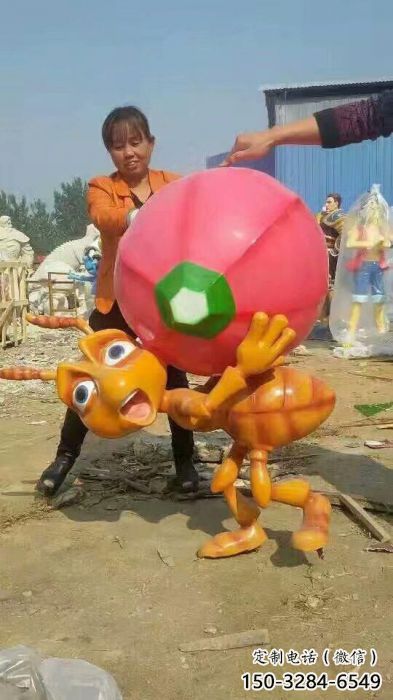 步行街蟲子雕塑,彩繪動物雕塑,仿真方式 步行街蟲子雕塑,彩繪動物雕塑,仿真方式