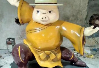 小區(qū)龍貓雕塑，卡通主題雕塑，抽象效果