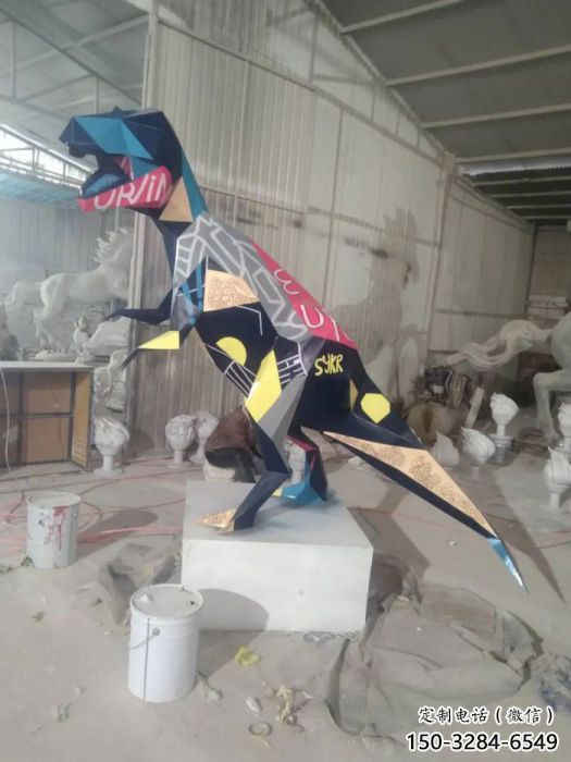 社區(qū)恐龍雕塑常用，景觀概念，烤漆恐龍雕塑展品