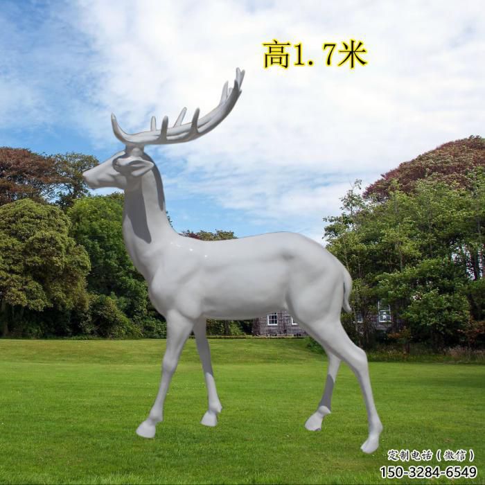 梅花鹿雕塑生產，動物雕塑，玻璃鋼梅花鹿雕塑定制