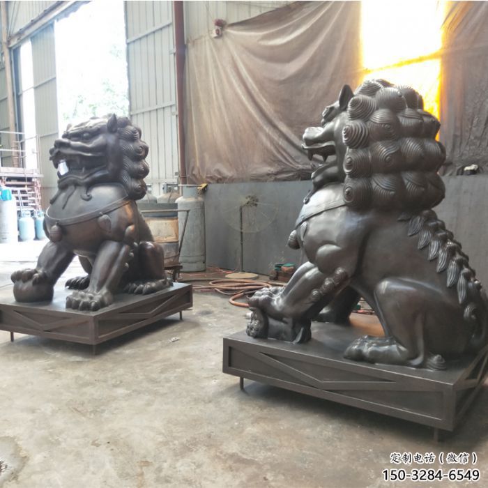 景區(qū)獅子雕塑通用，陸地擺件，各類蹲獅雕塑點擊