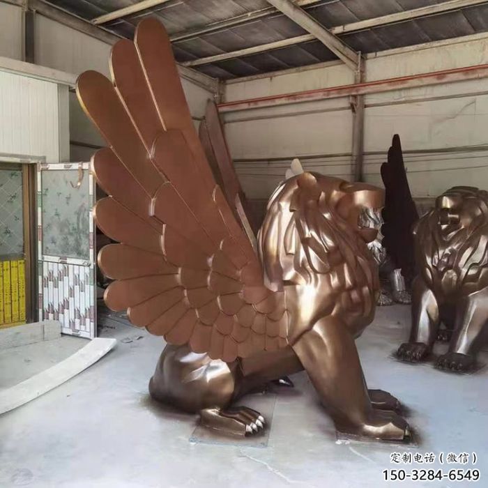 景觀獅子雕塑造型選用，美陳雕塑，抽象飛獅雕塑標(biāo)準(zhǔn)