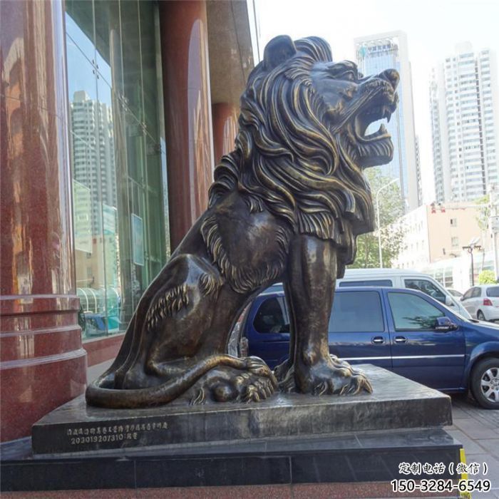 獅子雕塑訂做，城市雕塑，景觀趴獅雕塑制作