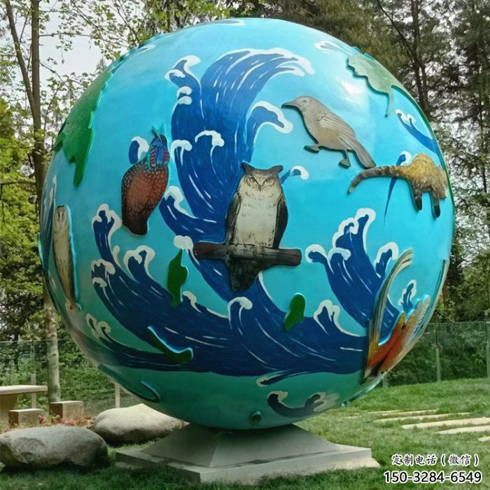 地球雕塑點擊，中式工藝，不銹鋼地球雕塑生產商
